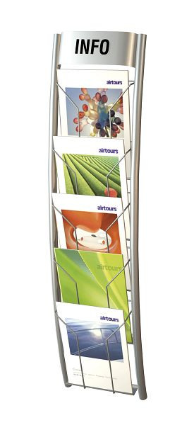 Kerkmann Wandmagazin Filio II, B 275 x T 120 x H 900 mm, alusilber, 43698014
