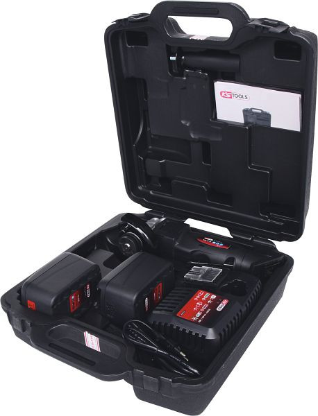 KS Tools Akku-Winkelschleifer 7000 U/min mit 2 Akkus und 1 Ladegerät, 515.4111