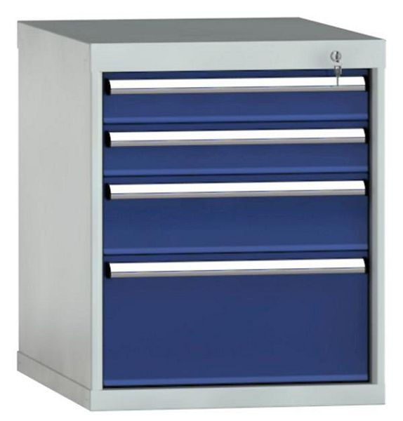 KLW Schubladenschrank 700 x 572 x 605 mm H x B x T, Einbaumaß: 600 mm, Einteilung: 27x27 Einheiten, EA / 100 kg, SEA0700-04EP-001