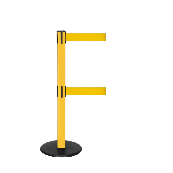 Stein HGS Personenleitsystem -P-Line Duo-, gelb, signalgelb, mit magnetischem Gurtendstück, Gurtlänge: 2 x 2,3 m, 14150-1304