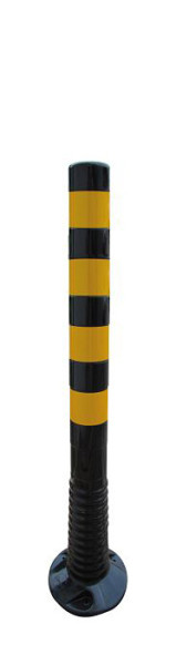 Schake Flexipfosten schwarz gelb reflektierender Streifen Ø 80 mm, Höhe: 1000 mm, 412221BG