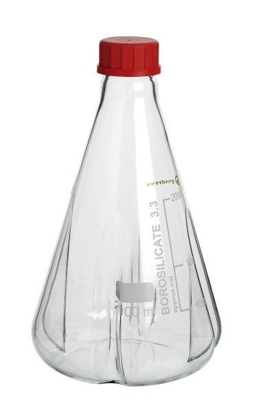 Rettberg Erlenmeyerkolben, 5000 ml, GL 45, mit Schraubverschlusskappe und 4 Schikanen, 107018173