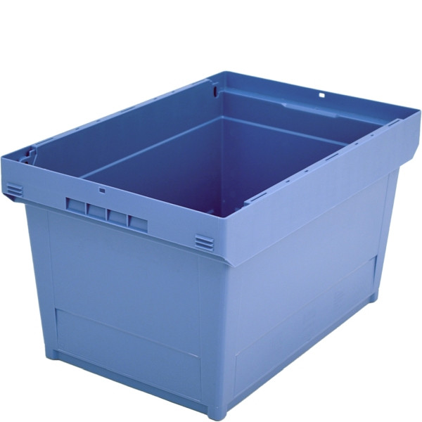 BITO Mehrwegbehälter MB ohne Zubehör/Gefahrgut /MB 64321R 600x400x323 taubenblau, Rippenboden, C0401-0029