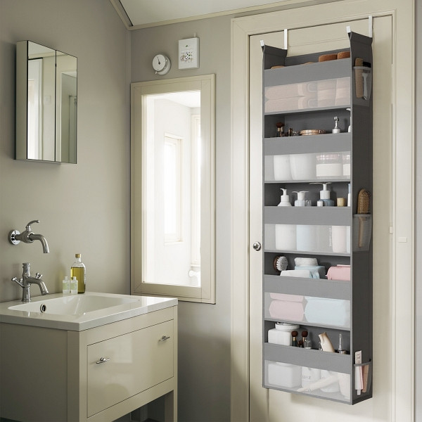 SONGMICS Garderobe, Tintenschwarz, 56,5x56,5x180,1 cm, RCR031B01
