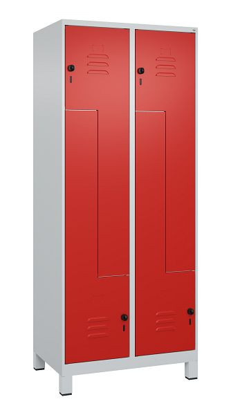 C+P Z-Spind Classic PLUS, C Z-Spind, Classic PLUS, Füße, 4 Abteile, 1950x800x500mm, 7035/3020, Drehriegel, 080013-224 S10002