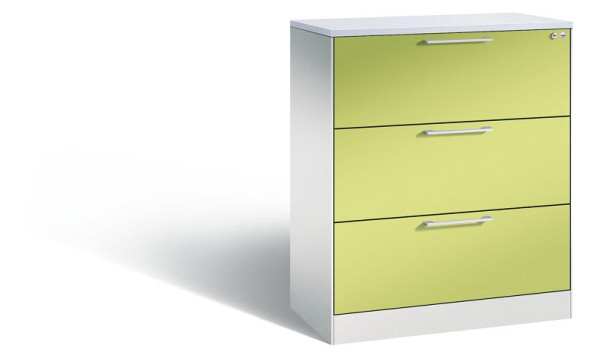 C+P Schubladenschrank Asisto, H1010xB800xT435 mm, Lichtgrau/Viridingrün/DBS Hellgr, 146043-312 S10177