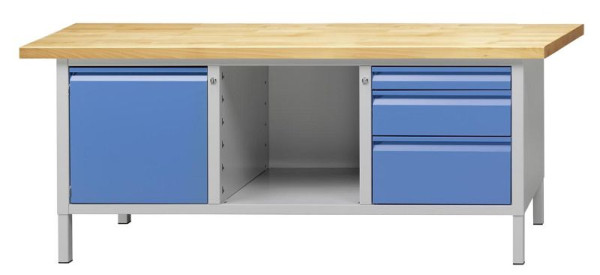 ANKE Werkbänke Kastenwerkbank, Modell 146 E, 2000 x 700 x 850 mm, RAL 7035/5012, BMP 50 mm, 510.265