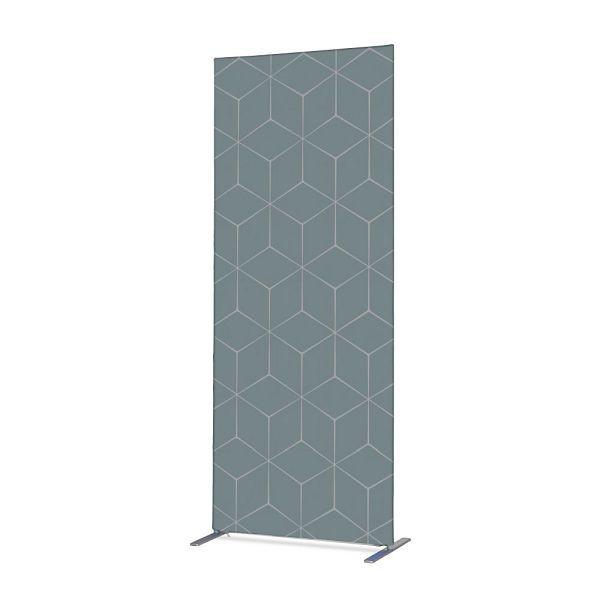 Showdown Displays Textil Raumteiler Deko 85-200 Doppel Hexagon Grau ECO, ZBSLIM085-200-DSI15ECO