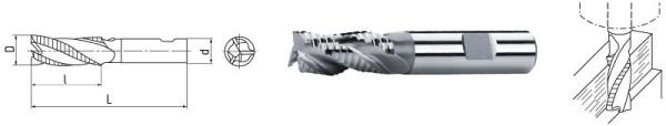 ELMAG HSS Co8-Schaftfräser DIN 844, Ø 24,0 mm (kurz), 73009