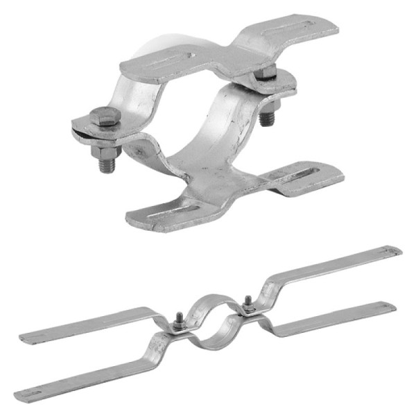Stein HGS Doppel-Rohrschellen für Flach-VZ, 900mm/Ø 76 mm, r-d390