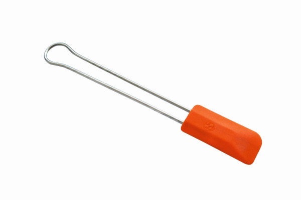 Schneider Stielschaber Silikon klein orange, 210 mm lang, mit Metallstiel, 200925