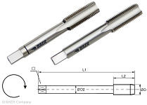 BAER HSSG Handgewindebohrer 2-teilig Satz MF 39 x 3,0, 120301123