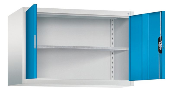C+P Aufsatzschrank Acurado, H790xB1200xT500mm, Farbe: Lichtgrau / Lichtblau, Muldengriff, 9485-009 S10084