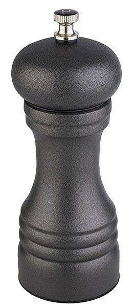 APS Pfeffermühle -GUNMETAL-, Ø 6 cm, Höhe: 15,5 cm, Edelstahl, Farbe: grau, Mahlwerk aus Carbonstahl, 40555