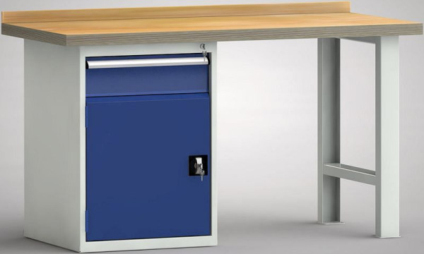 KLW Standard-Werkbank - 1500 x 700 x 840 mm L x T x H, WS515N-1500M40-E7022
