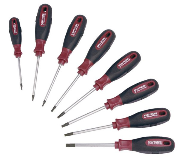Kraftwerk ergokraft Torx Schraubendreher-Satz mit Bohrung 8-teilig, 4166