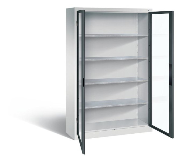 C+P Werkzeugschrank Acurado, H1950xB1200xT400mm, Farbe: Lichtgrau / Anthrazitgrau, Muldengriff, 8930-0552 S10018