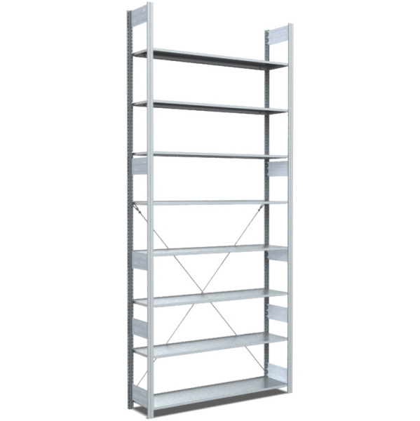 BITO Fachbodenregal Typ: EL Grundfeld 25mm-Boden Set /Archivregal 70kg 2999x996x324 verzinkt, C1250-0008