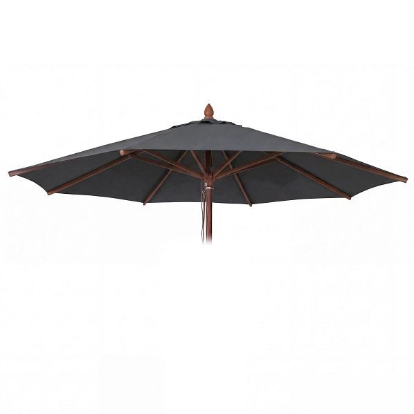 Mendler Ersatz-Bezug für Gastronomie Holz-Sonnenschirm HWC-C57b, Sonnenschirmbezug, rund Ø4m Polyester 4kg, anthrazit, 120542