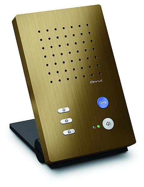 TCS Audio Innenstation zum Freisprechen Serie Carus ADAPTO, Tischgerät bronze, CAI1010-0151