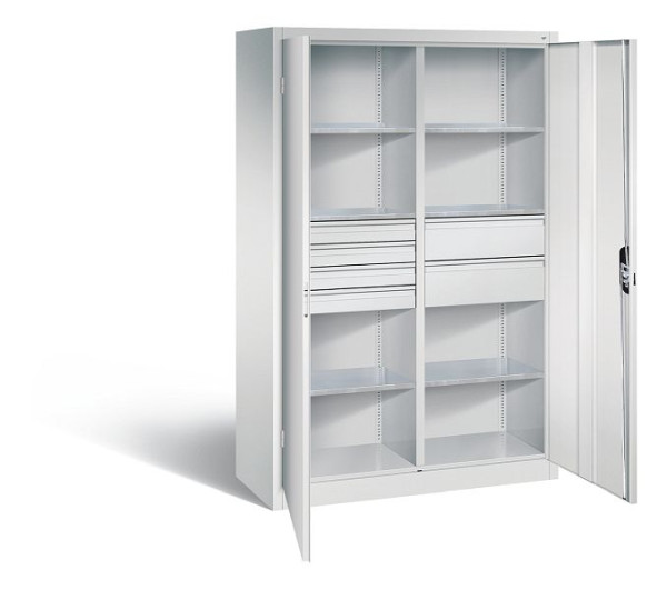 C+P Werkzeugschrank Acurado, H1950xB1200xT500mm, Farbe: Lichtgrau, Muldengriff, 8931-3041 S10156