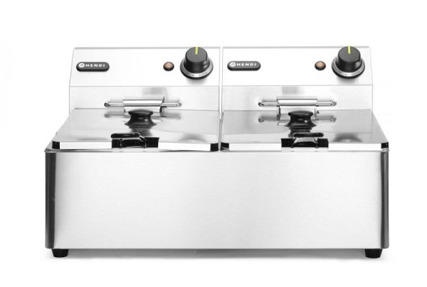Hendi Fritteuse Kitchen Line - 2x6L, 50/190°C 230V/6600W, 205853