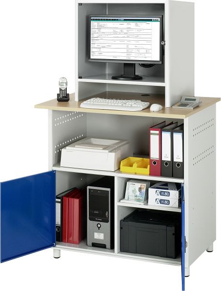 RAU Computer-Tisch - Modell 1023, B1100 x T800 x H1810 mm, 07-1023M5S.11