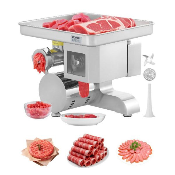 VEVOR Kommerzieller Elektrischer Fleischwolf 5kg/Min. Wurstfüllmaschine, XSYJQJTM35MMJ1GE8V2
