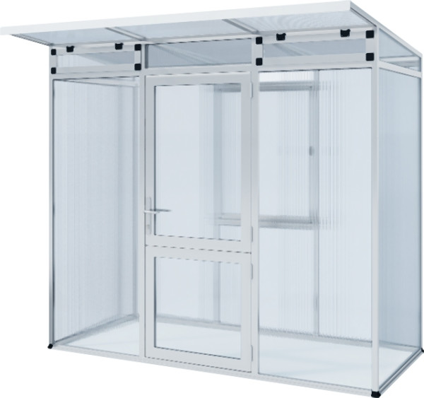 KGT Gewächshaus Linea I, pressblank, 1.1 x 2.33 x 2.2 m, 16100000