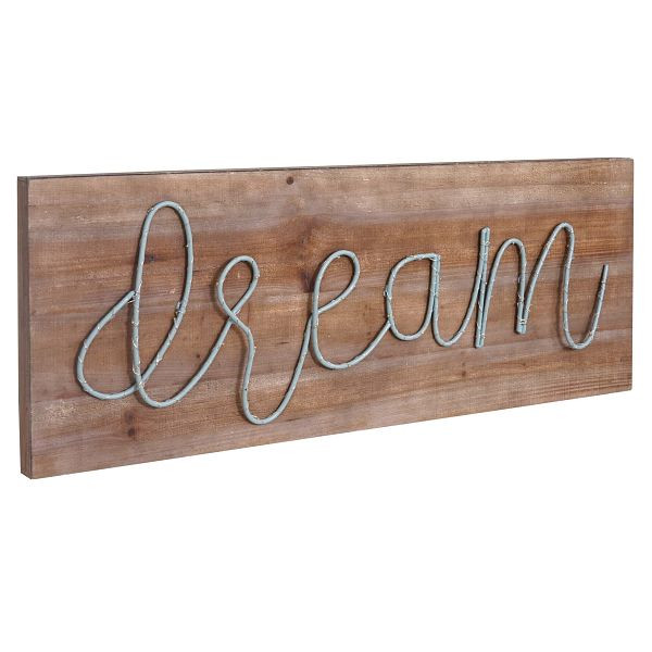 Mendler LED-Holzschild, Leuchtbild Wandbild, Landhaus, 28x72x3cm, dream, 57584