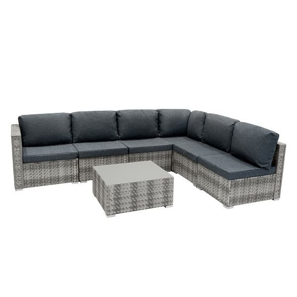Monster Rattan Modular 7-teiliges Möbelset, Grau, 214908