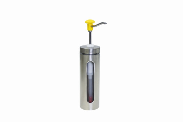 Schneider Dosierspender rund + Sichtfenster - (gelb), Inhalt 2 Liter - 98 x 98 x 440 mm, 152547