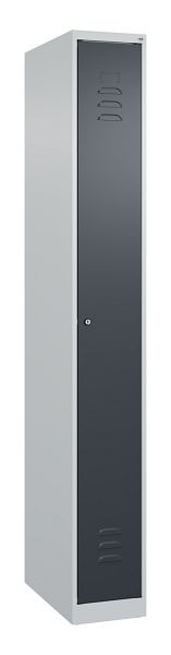 C+P Umkleidespind Classic PLUS, 1850x250x500mm, 7035/7016, Zylinderschloss, 080000-19 S10019