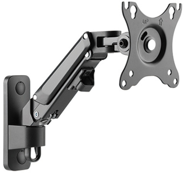 Jetrics VM-UMA10 Monitor Wandhalterung Aluminium Gasfeder Monitorarm für Wandmontage, LCD Monitore bis max. 27", Tragfähigkeit max. 7Kg, 241896