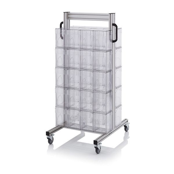 Auer Systemwagen für Kippkästen, doppelseitig, 10 x KKS 4 t, SK.T.4