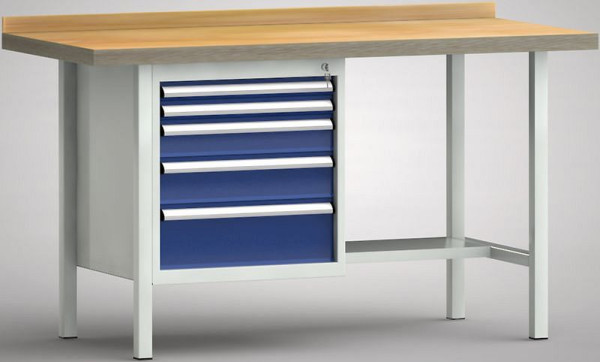 KLW Standard-Werkbank - 1500 x 700 x 840 mm L x T x H, links 50EA/50EA/100EA/125EA/175EA, WS118N-1500M40-E7028