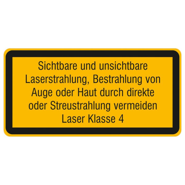 Stein HGS Laserkennzeichnung/Warnzusatzschild, Sichtbare und unsichtbare Laserstrahlung, 21.1997