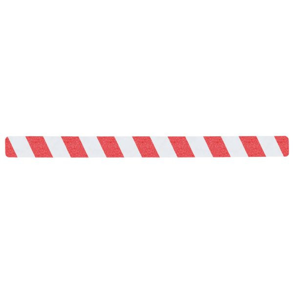 m2 Antirutschbelag Warnmarkierung rot/weiß Einzelstreifen 50x650mm, VE: 10 Stück, M1YV100503