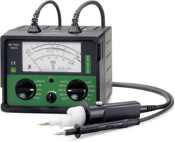 Gossen Metrawatt Isolationsmessgerät mit Messspannnungen bis 1000 V Metriso 1000A in Tragtasche, M540C