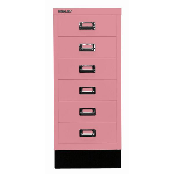 Bisley MultiDrawer™, Inkl. Sockel, DIN A4, 6 Schubladen, 601 pink, L296S601