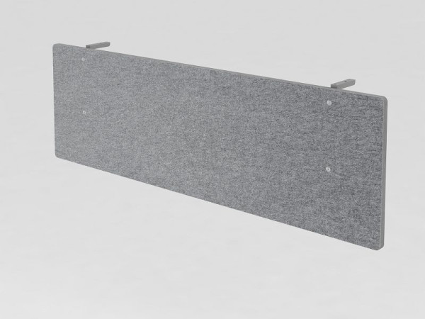 Hammerbacher Knieraumblende mit Halterung, Schallschutz für 160er Tisch, grau, aus Akustikmaterial, Schallschutzklasse C, VSIA16/5