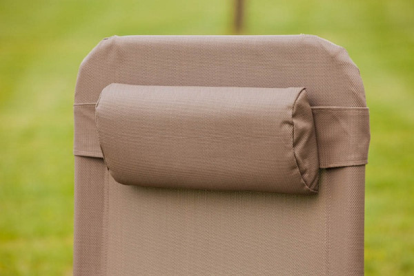 Merxx Kopfkissen für Wellnessliege XXL, mit Band zum Befestigen, taupe, Textil, 26899-325