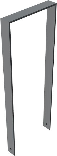 Schake Anlehnbügel aus Flachstahl 80 x 12 mm, ohne Querholm, Gesamtbreite: 450 mm, feuerverzinkt und beschichtet DB 703, 452_045B