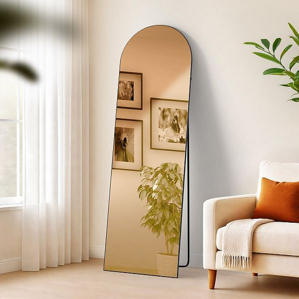 CLP Spiegel Moline 160x50 cm, schwarz-matt, 326010