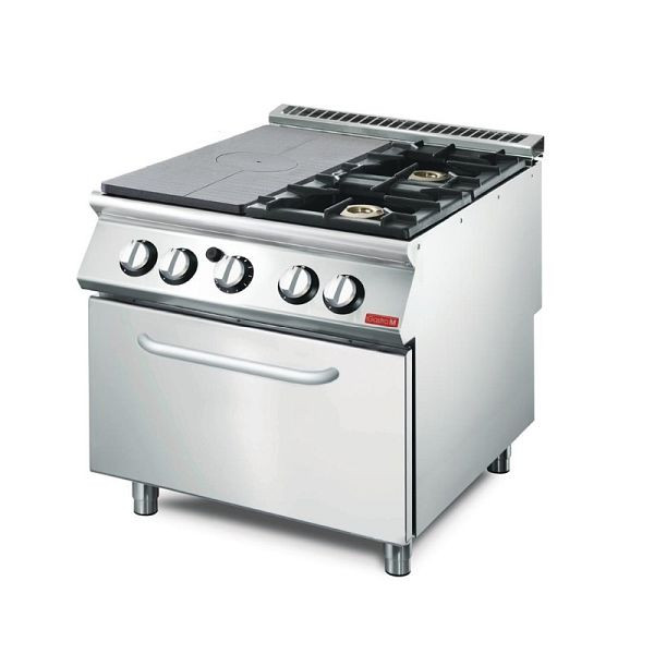 Gastro M Gasherd mit Ofen 70/80TPPCFG, 2 Brenner, 19,7 kW, GL934
