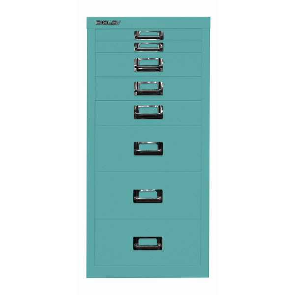 Bisley MultiDrawer™ DIN A4, 8 Schubladen, 659 aquamarin, L298659