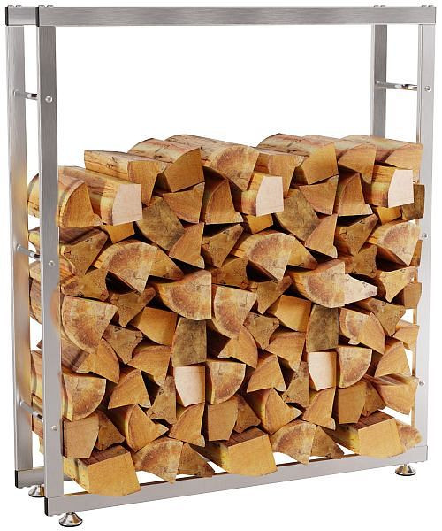 CLP Kaminholzständer Keri V2 25x100x125 mm, edelstahl, 320734