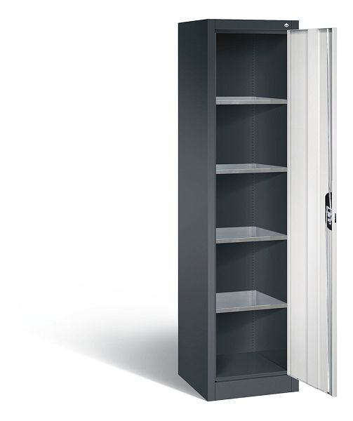 C+P Werkzeugschrank Acurado, H1950xB502xT500mm, Farbe: Schwarzgrau / Lichtgrau, Muldengriff, 8901-00 S10247