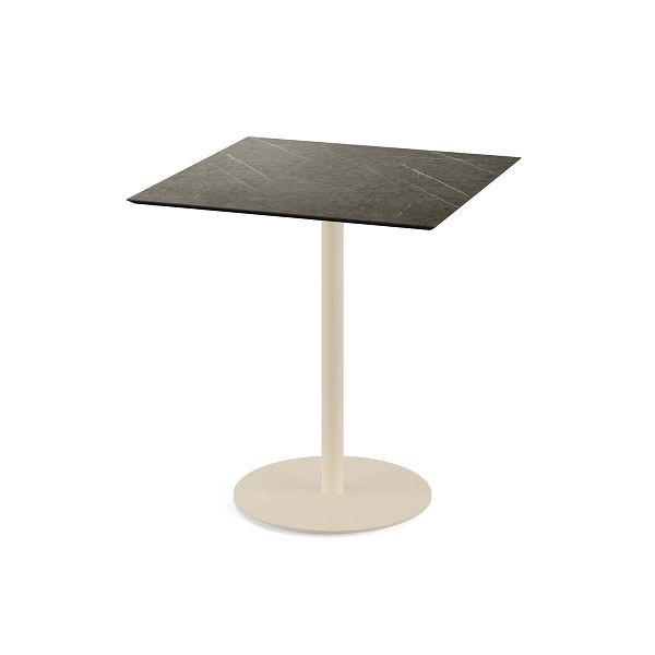 Essentials Urban Terrassentisch Sand gestell + Midnight Marble HPL 70x70 cm, 130031677