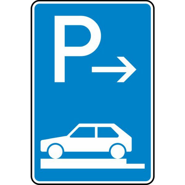 Stein HGS Parken auf Gehwegen ganz quer zur Fahrtrichtung links (Anfang) Nr. 315-81, 900x600mm /RA1/Flachform 2mm, 315-81-211